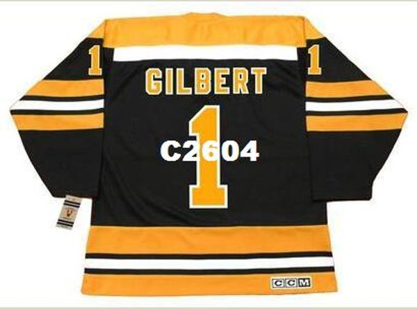 

mens #1 gilles gilbert boston bruins 1974 ccm vintage retro away hockey джерси или обычай любое имя или номер ретро джерси, Black;red