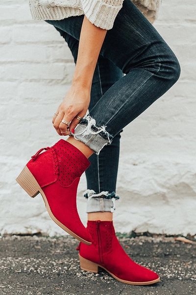 

monerffi hollow out tassel boots shoes woman zapatos de mujer zipper casual ankle boots party fashion women autumn shoe, Black