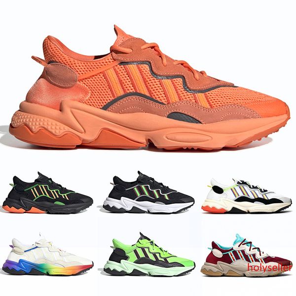 

new ozweego pride 3m reflective men women running shoes triple black cloud white neon green mens trainers sneakers sports wholesale