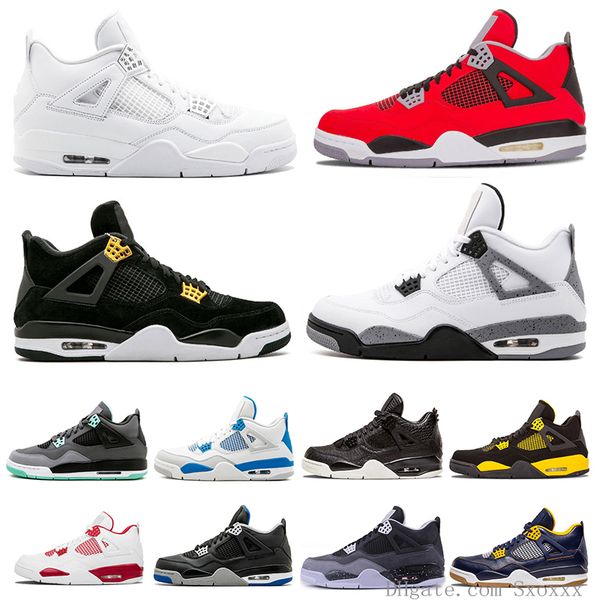 

De igner 4 4 men ba ketball hoe white cement pure money royalty thunder bred oreo moto port blue port neaker hoe u 7 13