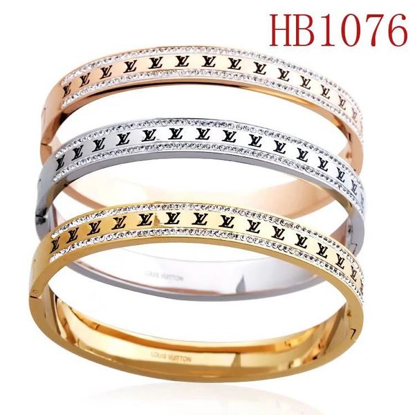 

designer bracelet for women ladies titanium steel fashion bracelet with 3 colors designer jewelry ing, Golden;silver