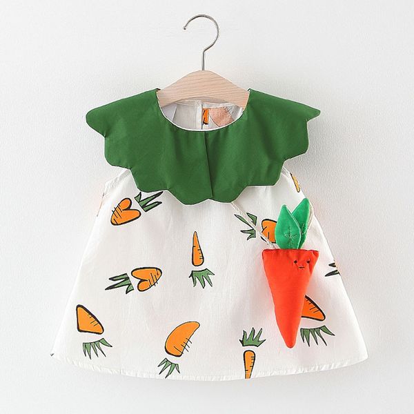 

toddler baby kids girls summer fashion dress carrot ruffles patchwork dress princess dresses clothes 2019 sale, Red;yellow