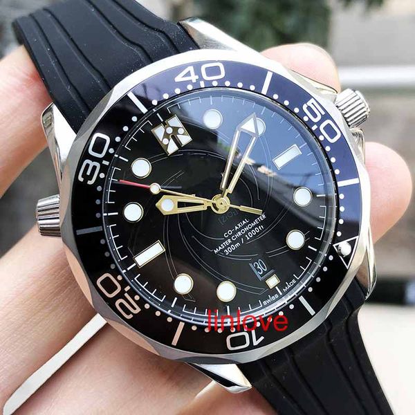 

роскошные мужские часы для мужчин профессиональный sea diver watch автоподзаводом 42мм керамические ободок мастер водонепроницаемые часы, Slivery;brown