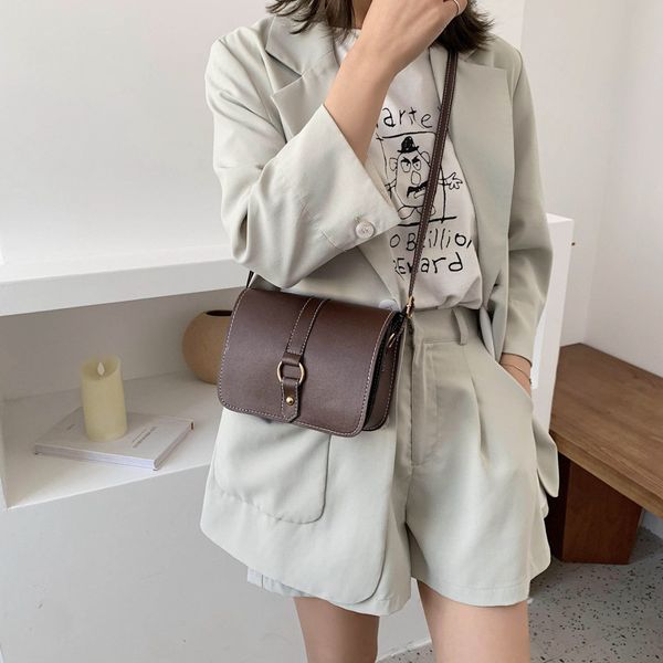 

2020 new shoulder bag women's casual korean crossbody bag simple solid color fashion small square