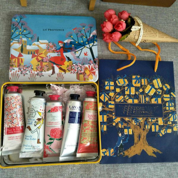

brand hand cream suit for christmas en provence hand care cream suit 5pcs pack mini hand lotions for dhl