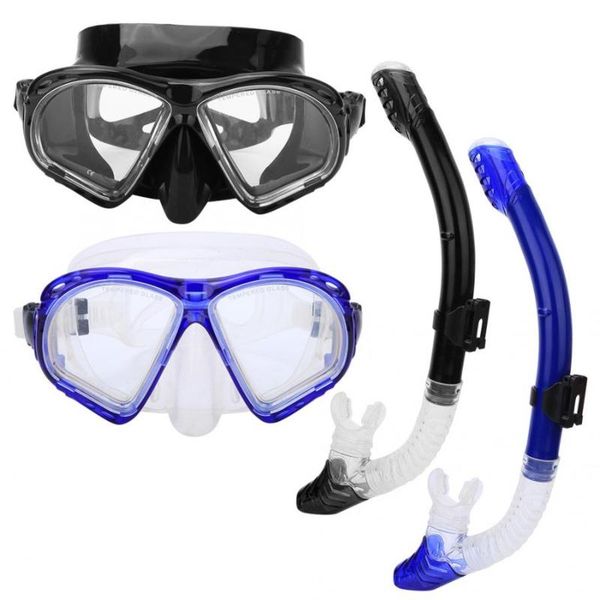 

scuba adults anti-fog diving face mask swim goggles all dry snorkel breathing tube snorkeling equipment water sports