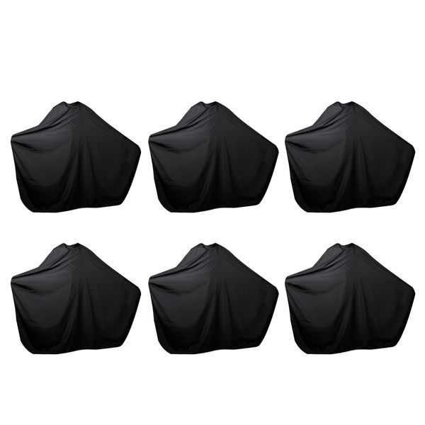 

6x waterproof hairdressing gown hair cutting apron with snap closure black