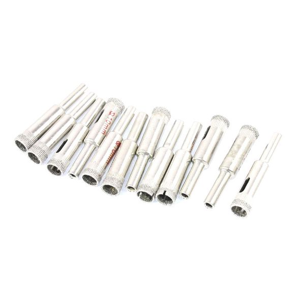 

12 pcs 10 mm dia diamond coated granite marble stone tile glass hole saw