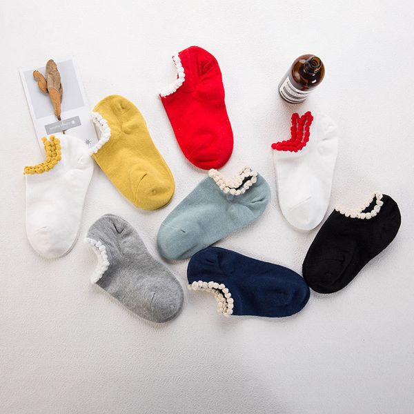 

candy colors sock for woman short kawaii ladies soft sox cartoon sweet socks cotton spring summer female trendy calcetines, Black;white