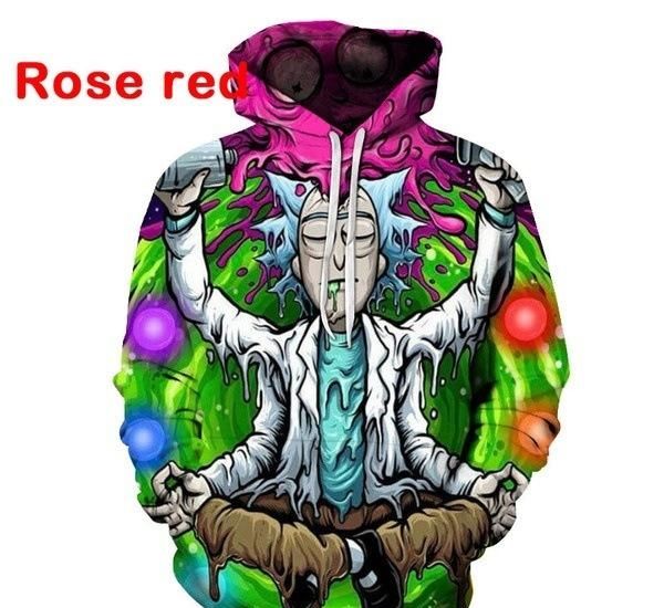 

Nice quality new rick and morty hoodie weat hirt 3d print weat hirt hoodie men women clothing ypf195, Black