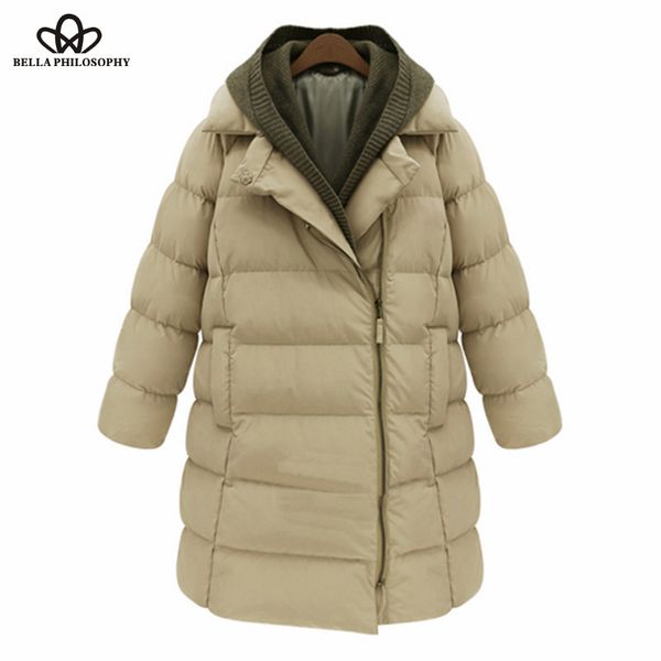 

2016 winter new thick padded cotton loose long women jacket female maternity coat plus size s-xxxl real p, Black