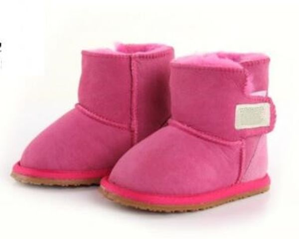 

2019 australia classic baby snow boots australia wgg classic style cow suede leather waterproof winter cotton boots warm boots, Black