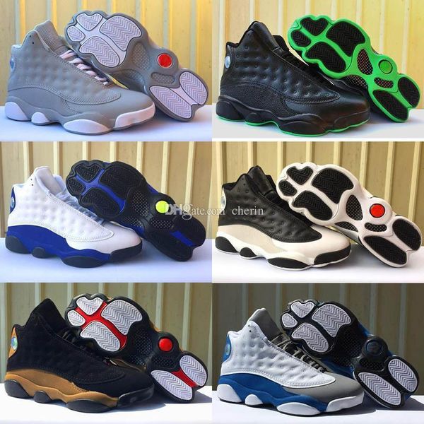 

famous wholesale trainers 13 xiii new 13 hologram mens womens sports basketball shoes barons (white black grey teal