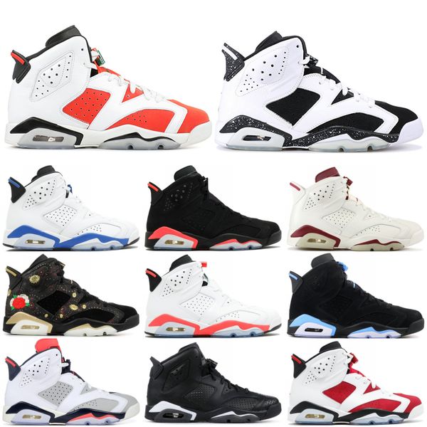 

6 6s mens basketball shoes gatorade tinker hatfield carmine maroon infrared golden harvest designer shoes high sport sneakers, White;red