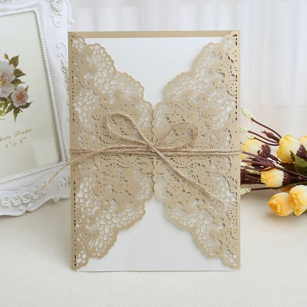 

10pcs wedding invitation cards kit with envelopes seals personalized printing d08d