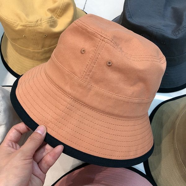 

casual bag color bucket bucket leisure bag fisherman contrast fisherman women's simple all-match sun hat cloth hat, Blue;gray