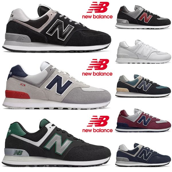 

2019 Fashion running shoes 574 men women black wine blue grey designer outdoor mens trainers casual jogging walking runner sports sneakers