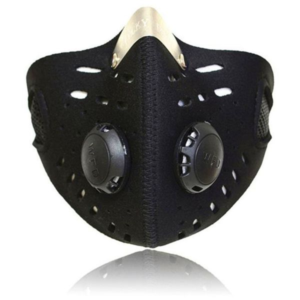 

new running anti dust dustproof motorcycle riding bike ski half face racing ski mask with filter bicycle face mask, Black