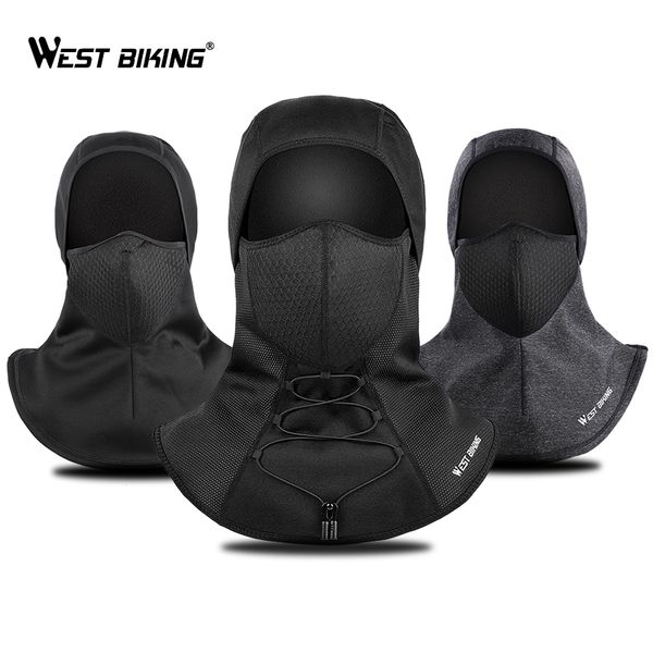 

west biking winter warm cycling face mask windproof protection bandana for head cover ski snowboard bicycle mesh face mask, Black