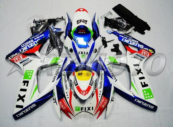 

new abs motorcycle full fairings kit fit for suzuki gsx-r600 gsx-r750 600 750 k6 gsxr 2006 2007 06 07 custom number 26