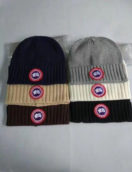 

sale canada brand beanie men knitted hat classical sports skull caps women casual outdoor goose beanies 21, Blue;gray