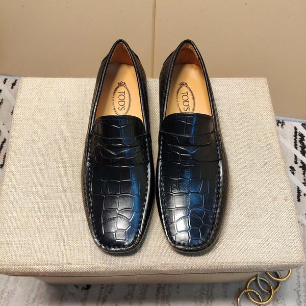 

new style luxury men's casual formal wear leather shoes fashion brand classic retro men's shoes atmospheric design men's must, Black