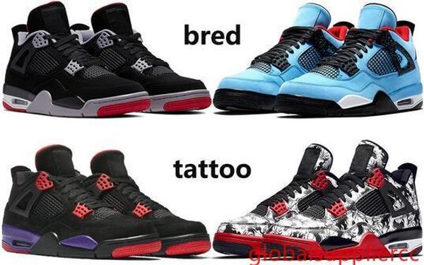 

bred 4 4s basketball shoes mens green grow cavs white cement oreo tatoo fire red fashion luxury designer men shoes us7-13