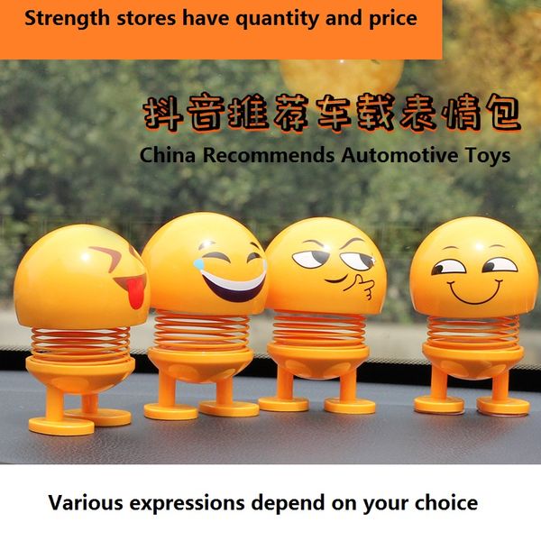 

expressions creative shake-head dude, car decorative expressions bag dude's smile face spring ornament vehicle ornaments 0.15kg
