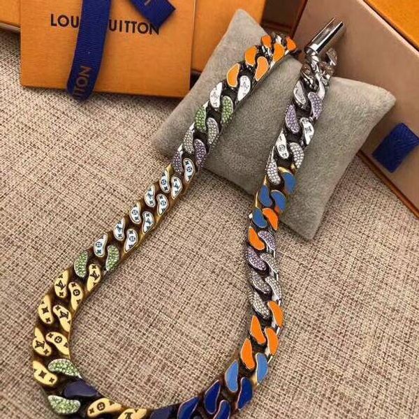 

top luxury design ожерелье мужчины и женщины ожерелье модного дикого ожерелье высокого качество титан стал заявлением отправить box, Silver