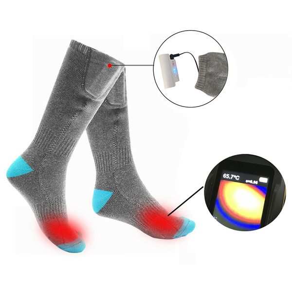 

wholesale-warm socks with rechargeable 3.7-volt battery elastic warm health, Black