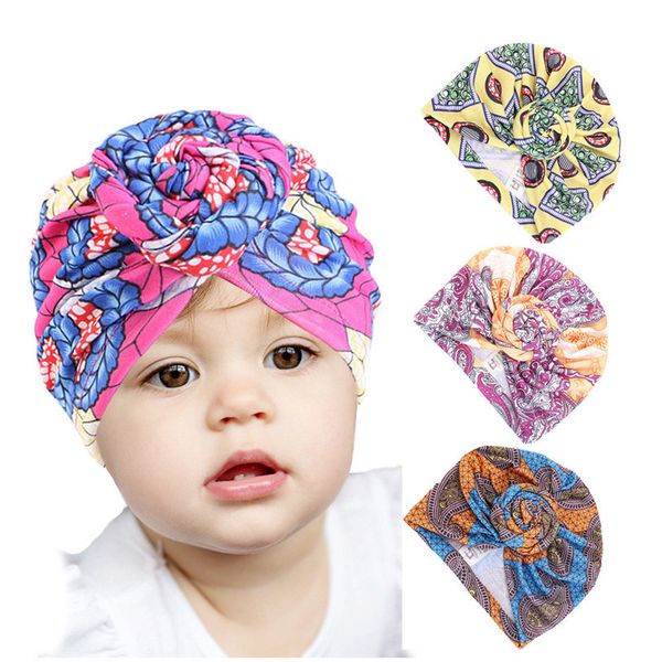 

muslim child cotton turban african pattern knot headwrap headwear warm bandana hats, Slivery;white