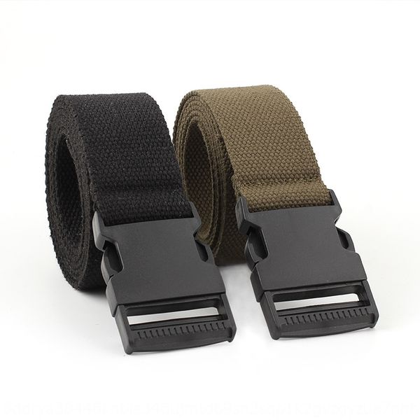 

men's canvas canvas women's automatic smooth buckle belt nylon casual long belt for men and women, Black;brown
