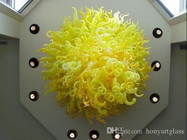 

ac led bulbs 110v/240v wedding decorative yellow hand blown glass crystals for chandeliers