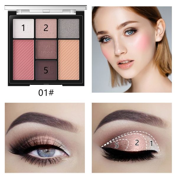 

long-lasting waterproof palette matte shimmer glitter of eye shadow palette blush makeup 7 colors 4 seasons eye shadow