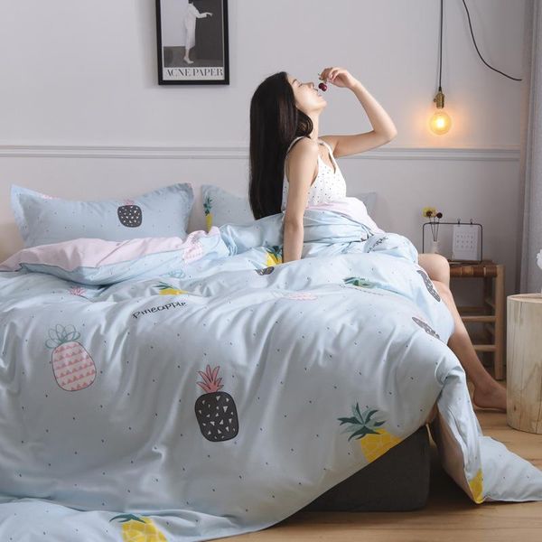 

designer bed comforters sets prints bedding set 4pcs kids/bed linen duvet cover bed sheet pillowcase fruit quilt cover sets bedroom