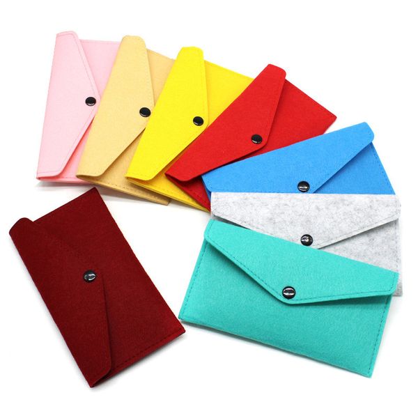 Bolsa de óculos de feltro sentiu o saco de armazenamento de moedas de telefone mulheres homens homens celular fit gabinete bolsa bolsa de moeda