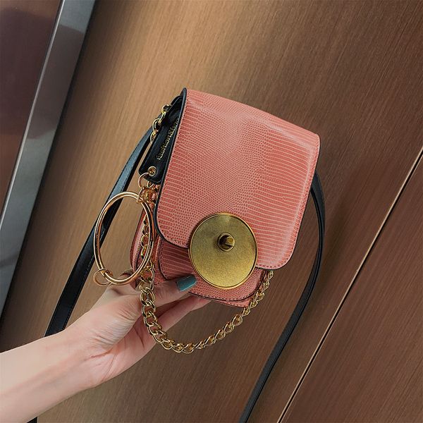 

lady bag ins супер пожарная цепи малой сумка женщины высокого sense мешок плечо западного типа crossbody конструктор нло сумка
