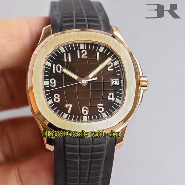 

3k strongest version aquanaut 5167r-001 brown dial real cal.324c automatic mechanical 5167a mens watch sapphire steel designer sport watches, Slivery;brown