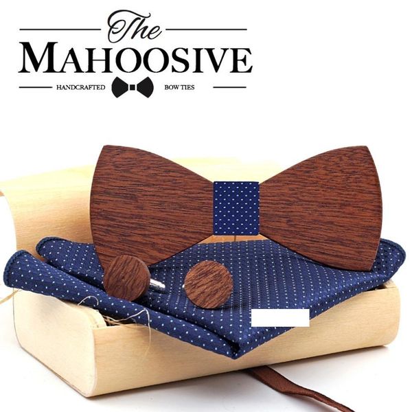 

wholesale mahoosive wood bow tie mens butterfly cravat party ties for men wooden bow ties gravatas corbatas special link c19011001, Blue;purple
