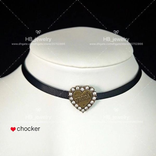 

Popular fashion brand High version JA love choker Necklace for lady Design Women Party Wedding Lovers gift Luxury Jewelry for Bride With BOX
