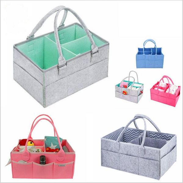 

felt diaper bags basket newborn felt nappy storage bag mommy handbags baby nursery wipes tote travel organizer car portable container c6894