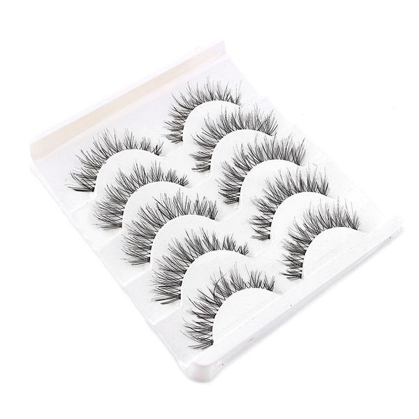 

natural thick long cross false fake eyelashes eye lashes makeup extension