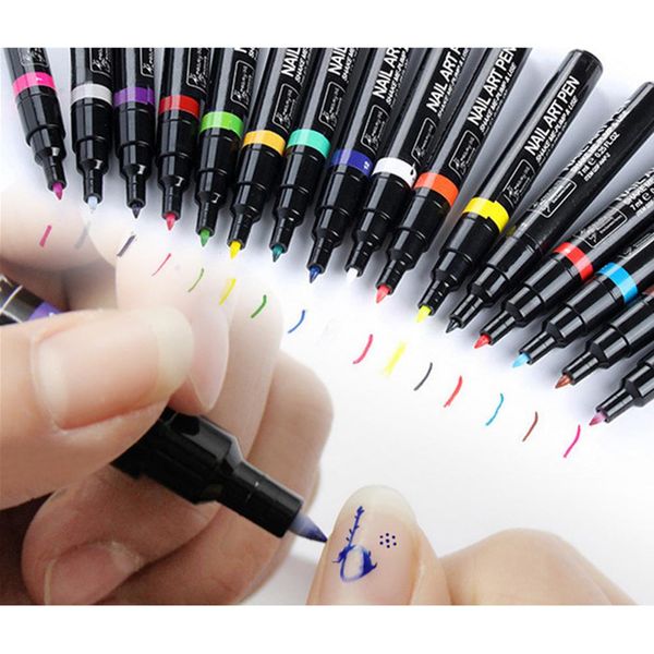 

1pcs 3d marker pen watercolor brush marker pen nail art tools markersketch drawing paint nail beauty art supplies