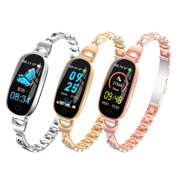 

karuno f18 smart watch women's watches heart rate blood pressure fitness physiological cycle monitor female smart watch clock, Slivery;brown