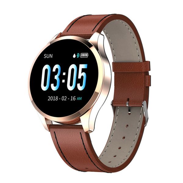 

reminder watch smart new waterproof message heart 1pcs smartwatch men q8 rate monitor fashion tracker fitness pk q9 q1 cf08 p70 call grlog, Slivery;brown