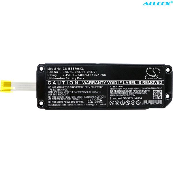 

cameron sino 3400mah аккумулятор 088772, 088789, 088796 для bose soundlink mini 2