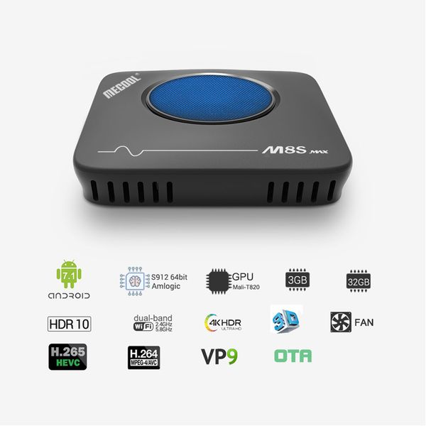 

Amlogic 912 mecool m8 max 3gb 32gb android 7 1 octa core uppot 4k 2 4g 5g wifi bt4 1 mart tv box