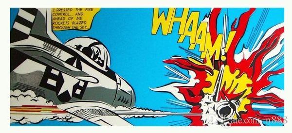 

roy lichtenstein whaam handpainted & hd print pop art oil painting home decor wall art on canvas multi sizes ry27 200311