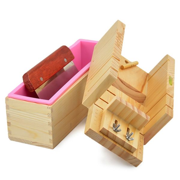 

loaf soap mould silicone wooden mold soap making tools slicer cutter diy carfts ud88 other hand tools