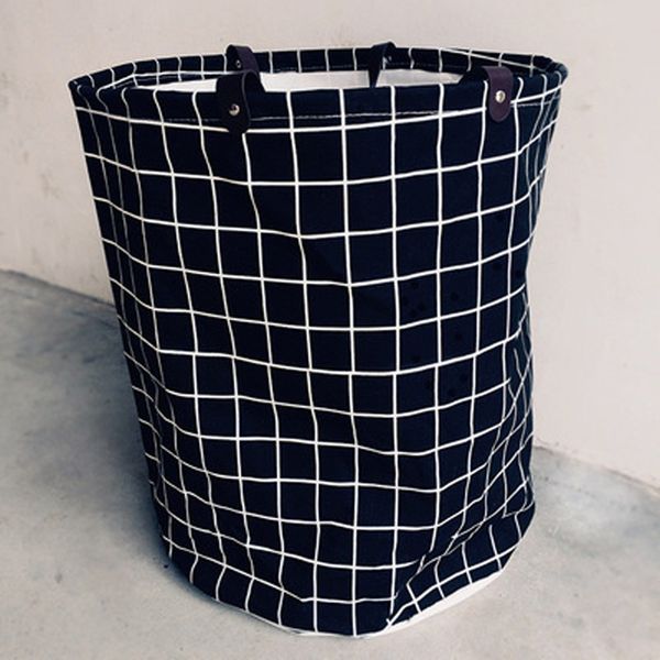 

foldable canvas home storage bag kids toy bag laundry clothes basket 40*50cm
